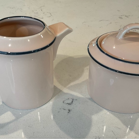 Studio Nova Neapolitan Opal Creamer & Sugar Set Japan Pale Pink & Blue Trim - Picture 3 of 11